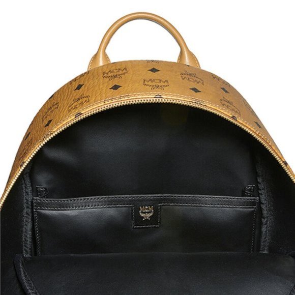 NEW with Tags Authentic MCM Cognac Stark Studded Backpack Medium main image 8